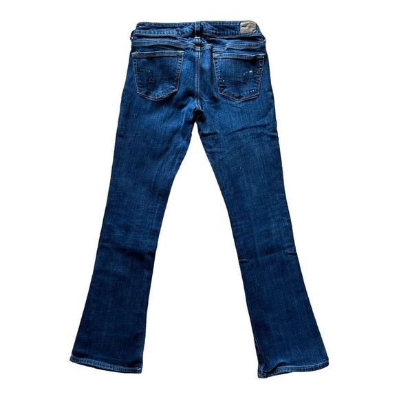 American Eagle Outfitters Skinny Kick Low Rise Denim Jeans Sequin Pockets Size 8 - Picture 4 of 7